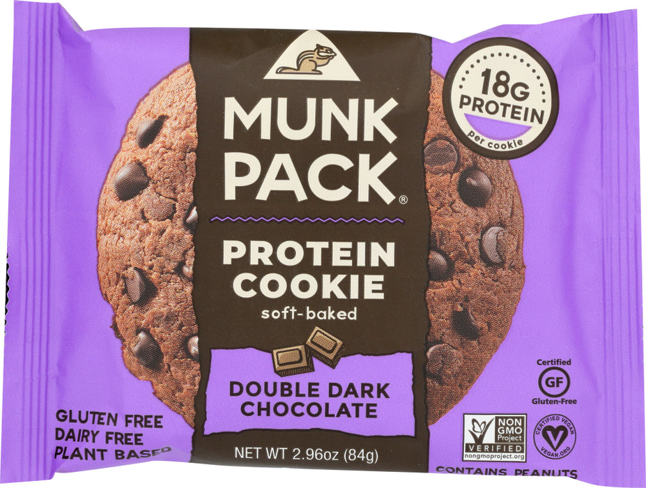 MUNK PACK: Cookie Protein Double Dark Chocolate, 2.96 oz