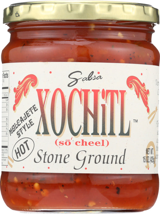 XOCHITL: Salsa Stone Ground Molcajete Style Hot, 15 oz
