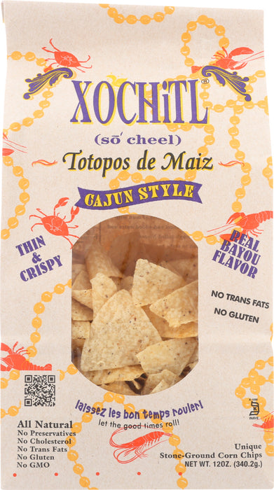XOCHITL: Totopos De Maiz Corn Chips Cajun Style, 12 oz