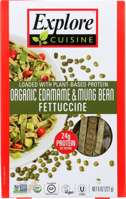 EXPLORE CUISINE: Organic Edamame and Mung Bean Fettuccine, 8 oz