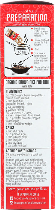 EXPLORE CUISINE: Brown Rice Pad Thai Noodles, 8 oz