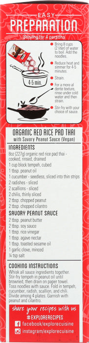 EXPLORE CUISINE: Red Rice Pad Thai Noodles, 8 oz