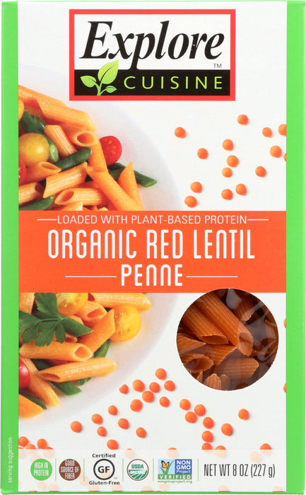 EXPLORE CUISINE: Red Lentil Penne Pasta, 8 oz