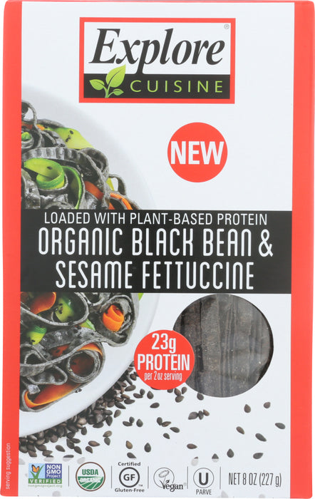 EXPLORE CUISINE: Black Bean and Sesame Fettuccine Pasta, 8 oz