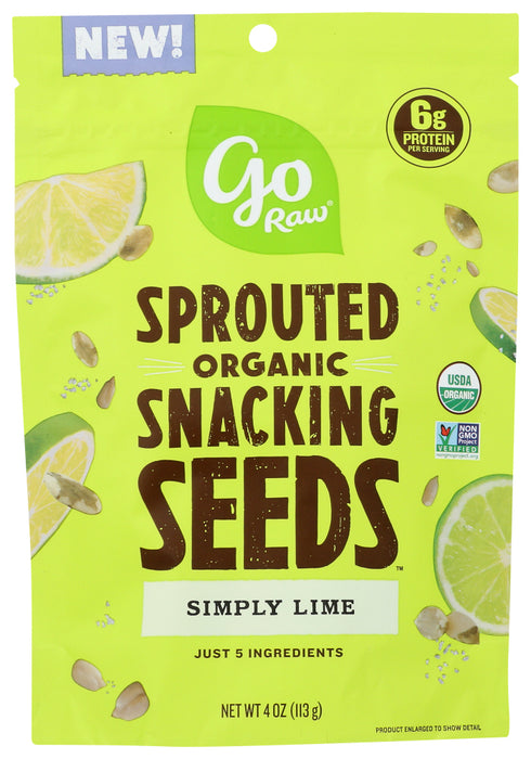 GO RAW: Sprouted Organic Snacking Seeds Simply Lime, 4 oz