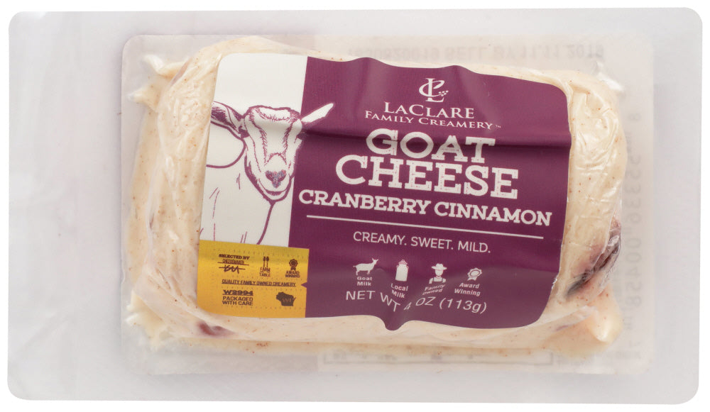 LACLARE FARMS: Chevre Goat Cheese Cranberry, 4 oz