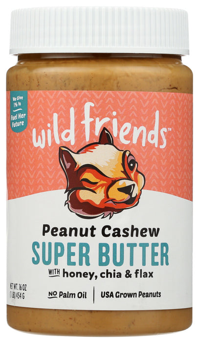 WILD FRIENDS: Peanut Cashew Super Butter, 16 oz