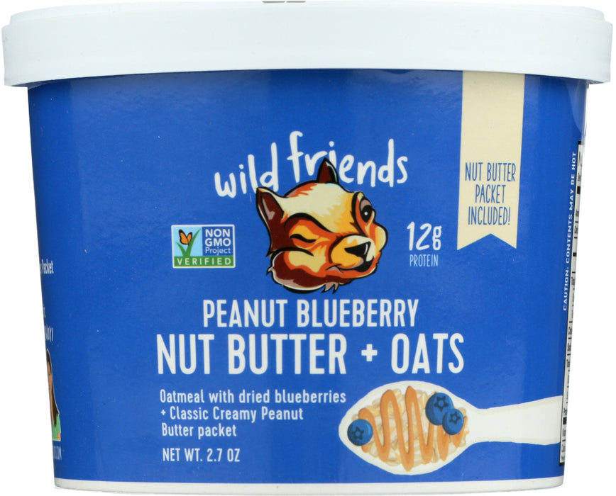 WILD FRIENDS: Oat Cup Peanut Blueberry, 2.7 oz