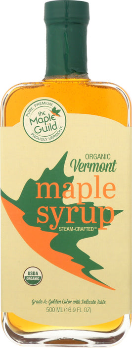 THE MAPLE GUILD: Organic Grade A Vermont Maple Syrup, 16.9 oz