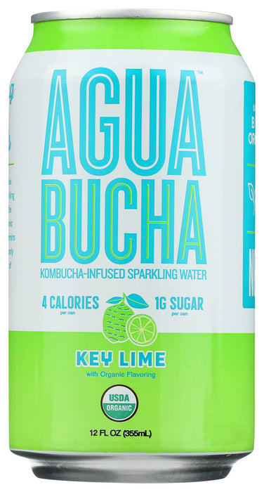 AGUA BUCHA: Water Sprk Kmbch Inf Lime, 12 fo