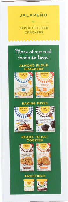 SIMPLE MILLS: Crackers Jalapeno Sprouted Seed, 4.25 oz