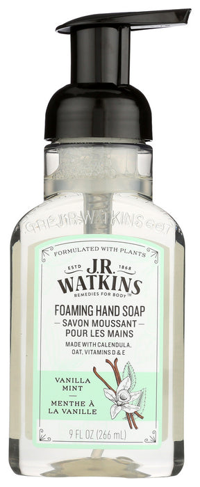JR WATKINS: Vanilla Mint Foaming Hand Soap, 9 fo