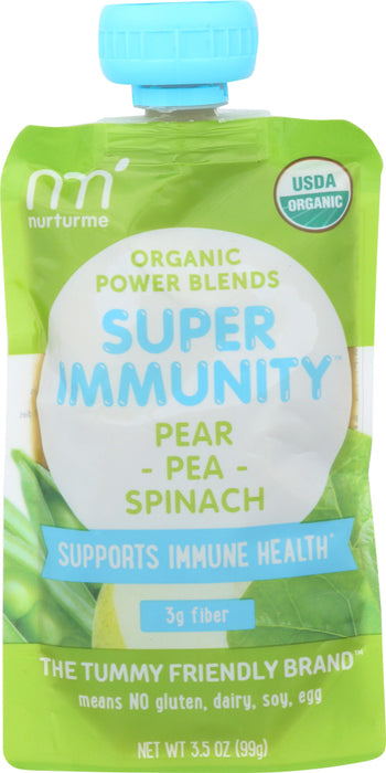 NURTURME: Power Blends Pear Pea Spinach, 3.5 oz