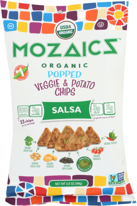 MOZAICS: Organic Popped Veggie & Potato Chips Salsa, 3.5 oz