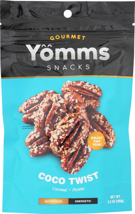 YOMMS: Pecan Nuts Snack Coco Twist, 3.5 oz