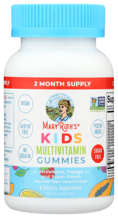 MARYRUTHS: Kids Multivitamin Gummies Sugar Free, 60 pc