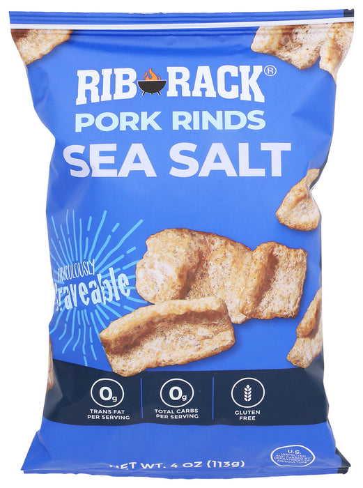 RIB RACK: Sea Salt Pork Rinds, 4 oz