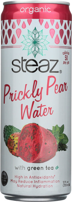 STEAZ: Water Prickly Pear Green Tea Original, 12 fl oz