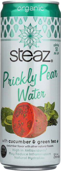 STEAZ: Prickly Pear Water With Cucumber & Green Tea, 12 oz