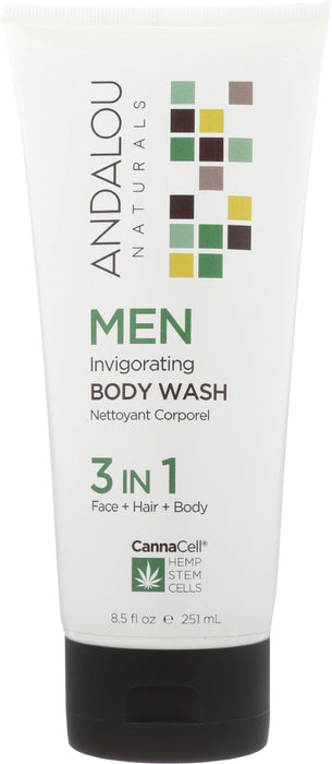 ANDALOU NATURALS: Wash Body Men Invigoratng, 8.5 fo