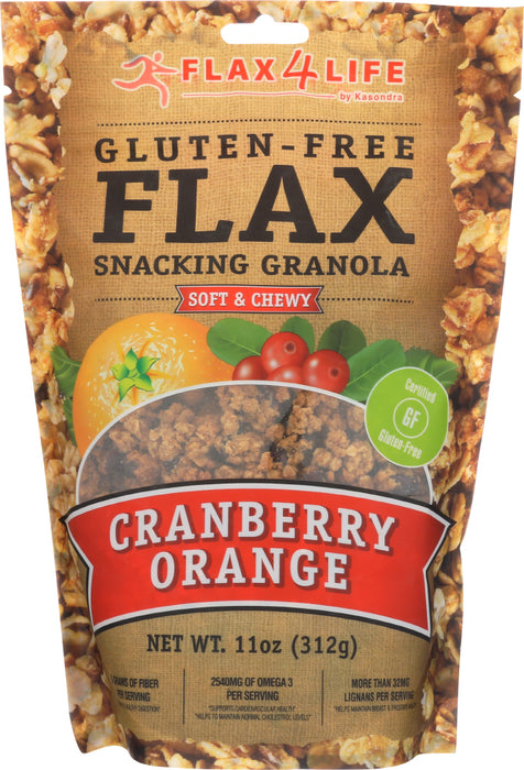 FLAX4LIFE: Granola Cranberry Orange Flax Gluten Free, 11 oz
