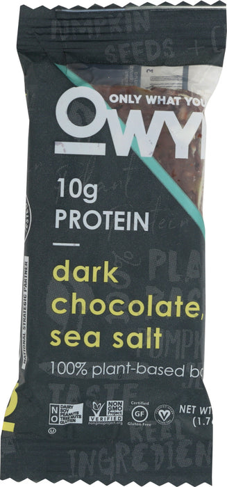 OWYN: Dark Chocolate Sea Salt Plant Based Bar, 1.76 oz