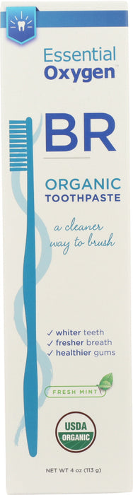 ESSENTIALOXYGEN: Organic Mint Toothpaste, 4 oz - No Brand For Less 