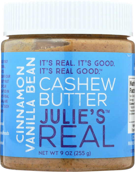 JULIES REAL: Cinnamon Vanilla Cashew Butter, 9 oz