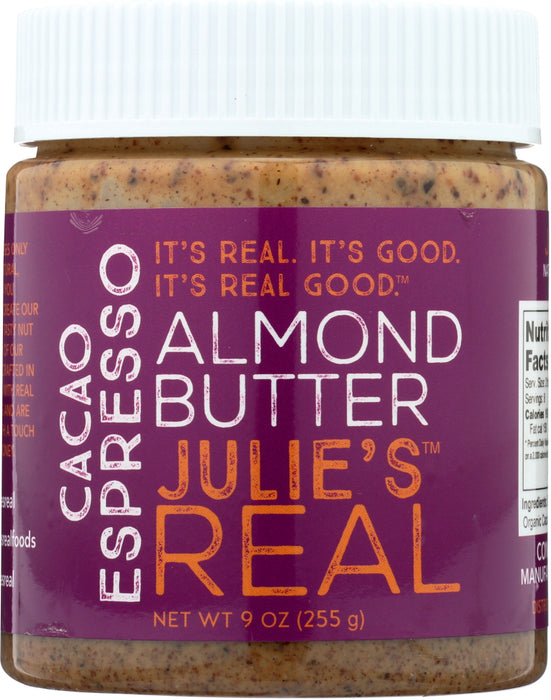 JULIES REAL: Cacao Espresso Almond Butter, 9 oz