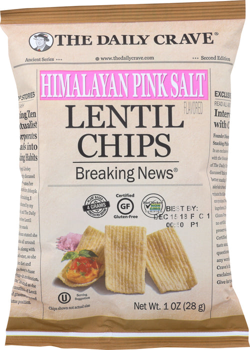 THE DAILY CRAVE: Chips Lentil Pink Salt, 1 oz