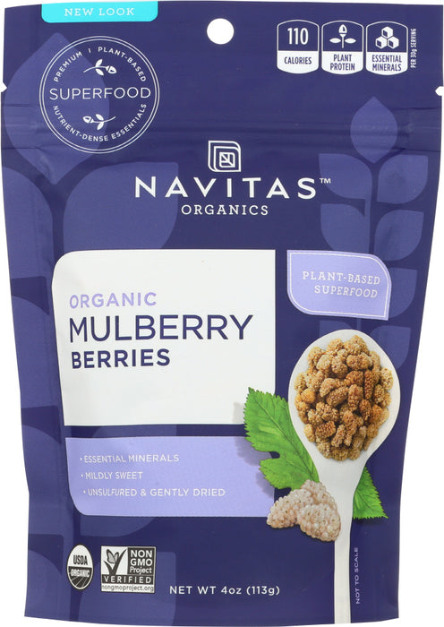 NAVITAS: Mulberries Organic, 4 oz
