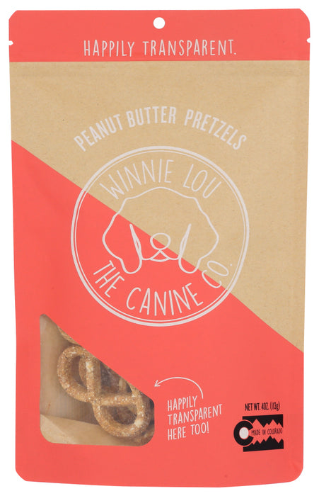 WINNI LOU- THE CANINE CO: Pretzels Peanut Butter, 4 OZ