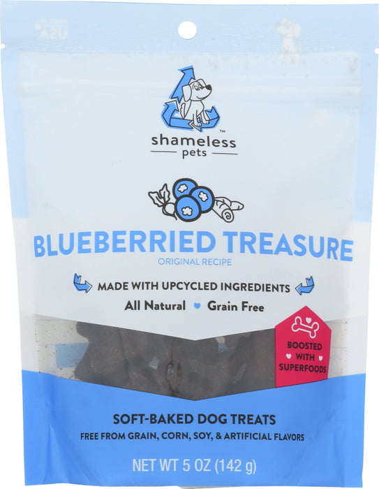 SHAMELESS PETS: Blueberried Treasure Dog Treats, 5 oz