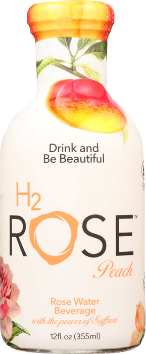 H2ROSE: Rose Water Beverage Peach, 12 oz