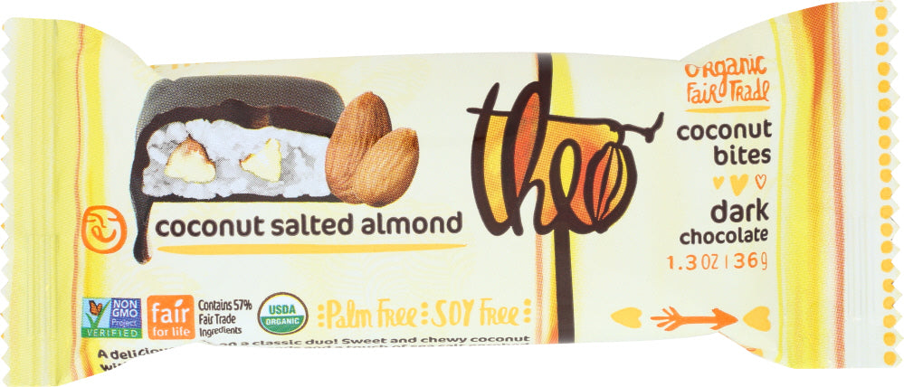 THEO CHOCOLATE: Chocolate Almond Coconut Bites, 1.3 oz