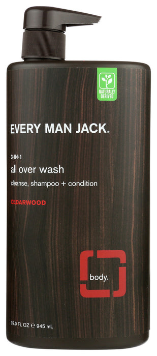 EVERY MAN JACK: Cedarwood 3in1 All Over Wash, 32 oz