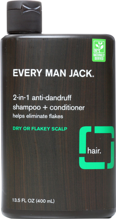 EVERY MAN JACK: 2 in 1 Anti Dandruff Shampoo, 13.5 oz