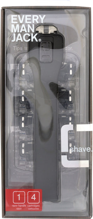 EVERY MAN JACK: Black Razor 4 Cartridges, 6 each - No Brand For Less 
