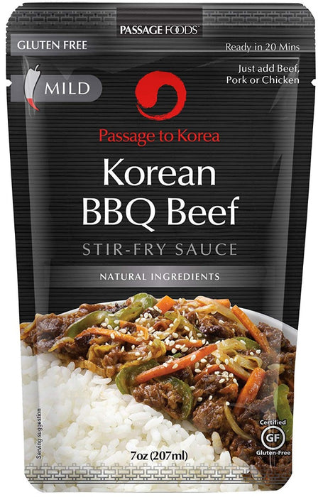 PASSAGE FOODS: Korea BBQ Beef Stir-Fry Sauce, 7 oz