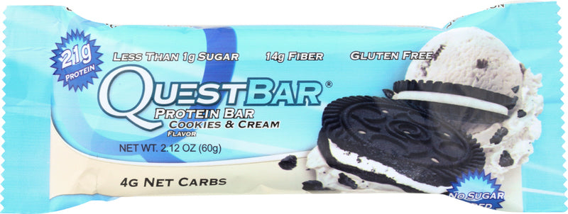 QUEST NUTRITION: Protein Bar Cookies & Cream, 2.12 oz