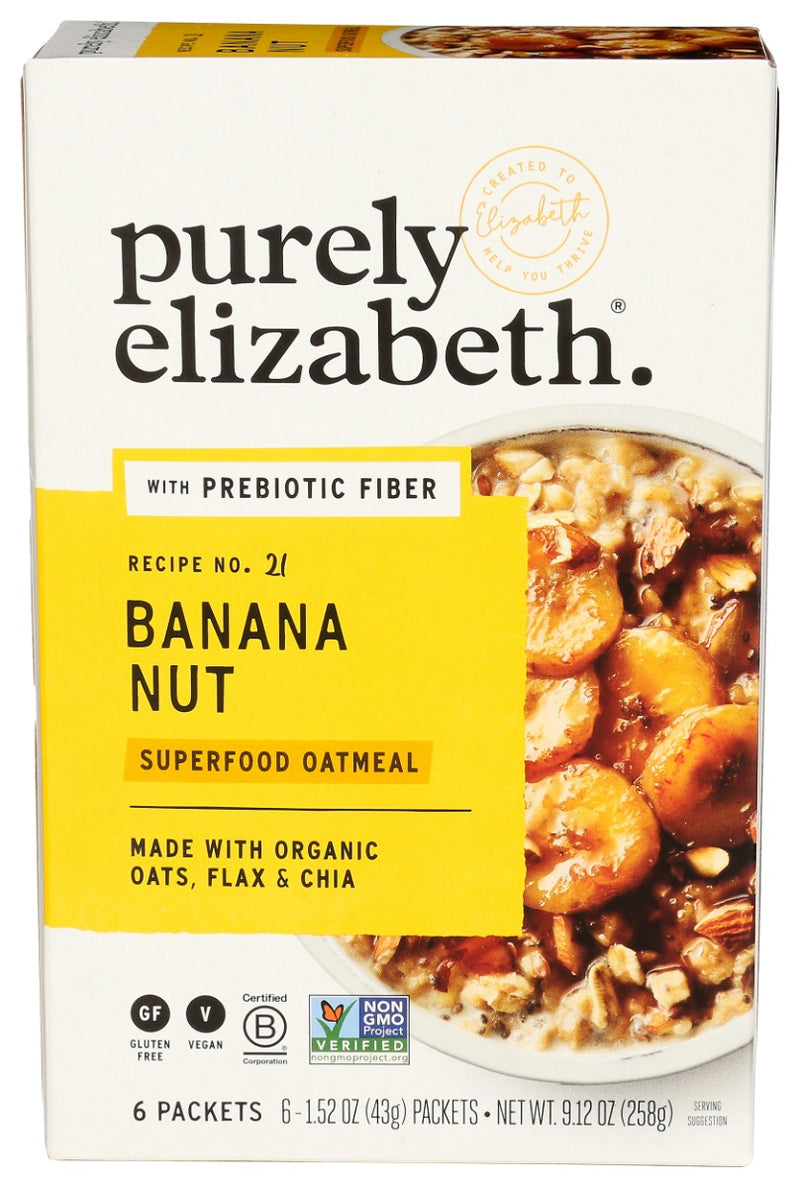 PURELY ELIZABETH: Banana Nut Superfood Oat, 9.12 OZ