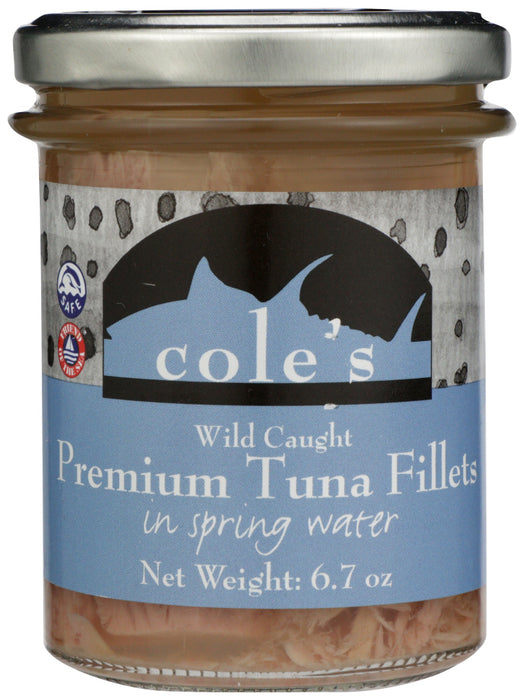 COLES: Tuna Fillets Spring Water Glass, 6.7 oz
