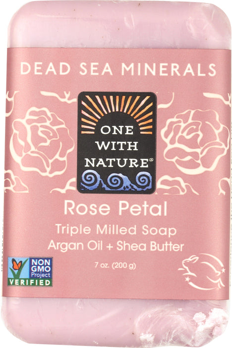 ONE WITH NATURE: Rose Petal Soap Bar, 7 oz