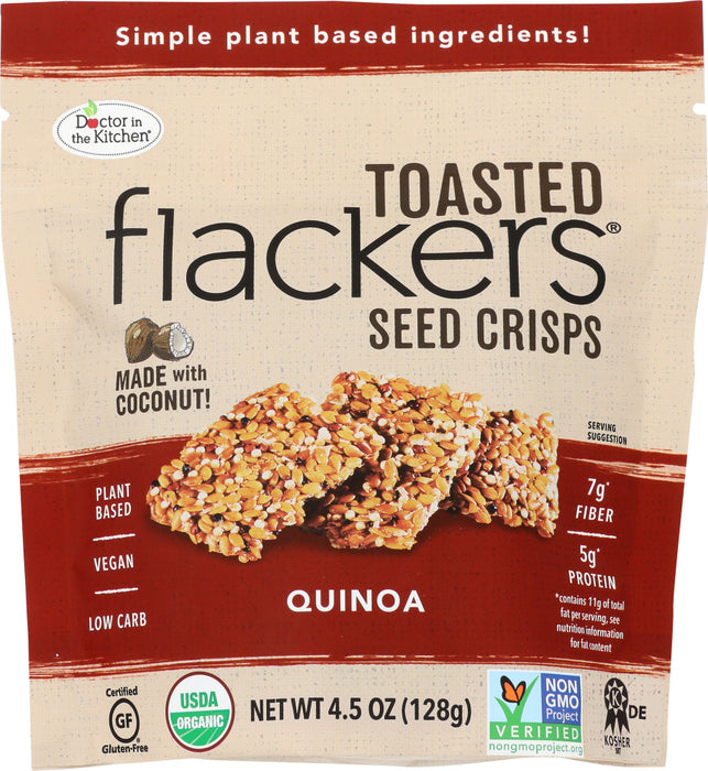 DOCTOR IN THE KITCHEN: Quinoa Flackers Toasted Seed Crisps, 4.5 oz - No Brand For Less 