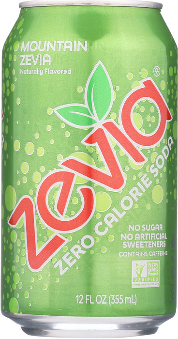 ZEVIA: Zero Calorie Soda Mountain Zevia 6-12 fl oz, 72 fl oz