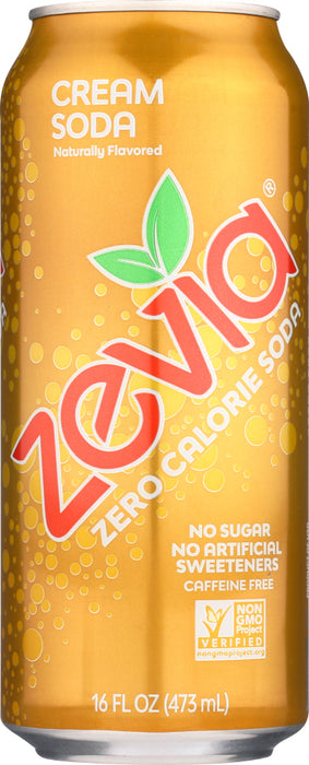 ZEVIA: All Natural Zero Calorie Cream Soda, 16 oz