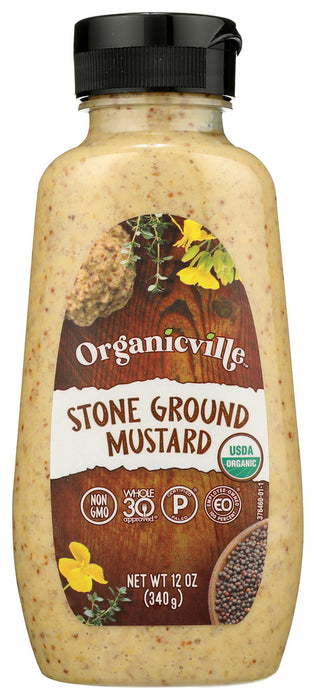 ORGANICVILLE: Mustard Stone Grnd Org, 12 oz