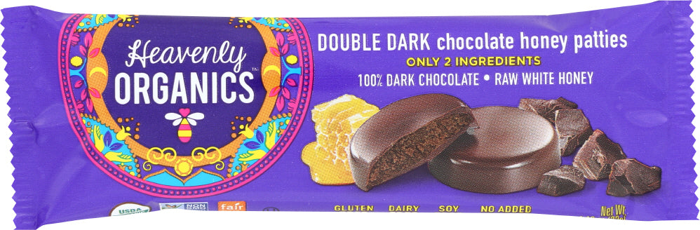 HEAVENLY ORGANICS: Double Dark Chocolate Honey Patties, 1.16 oz