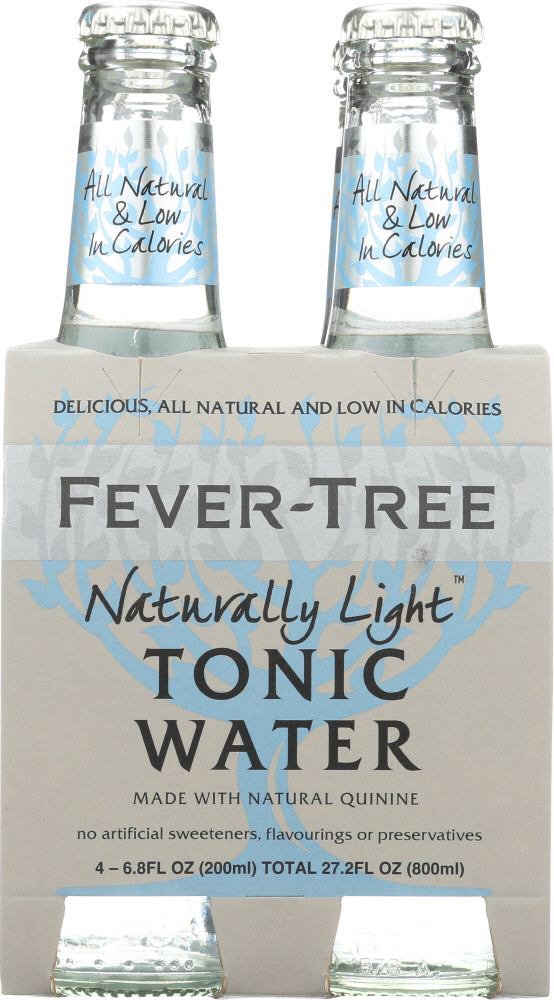 FEVER-TREE: Naturally Light Tonic Water 4x6.8 oz Bottles, 27.2 oz - No Brand For Less