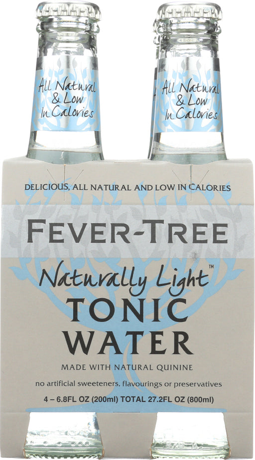 FEVER-TREE: Naturally Light Tonic Water 4x6.8 oz Bottles, 27.2 oz - No Brand For Less